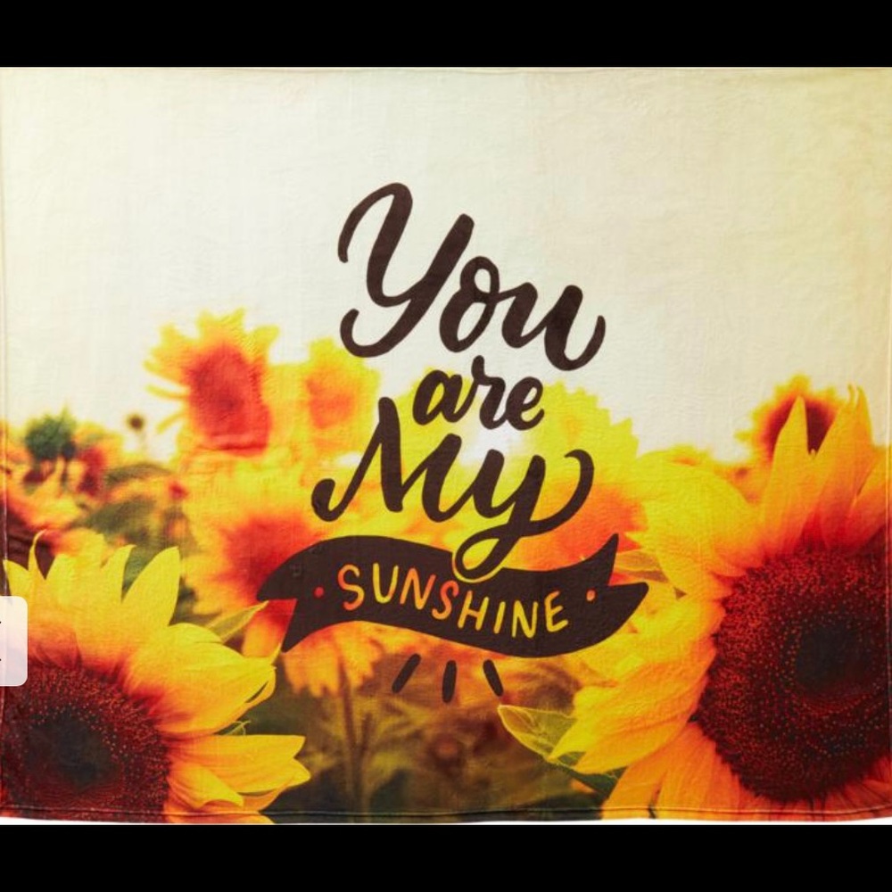 You Are My Sunshine inspirational throw